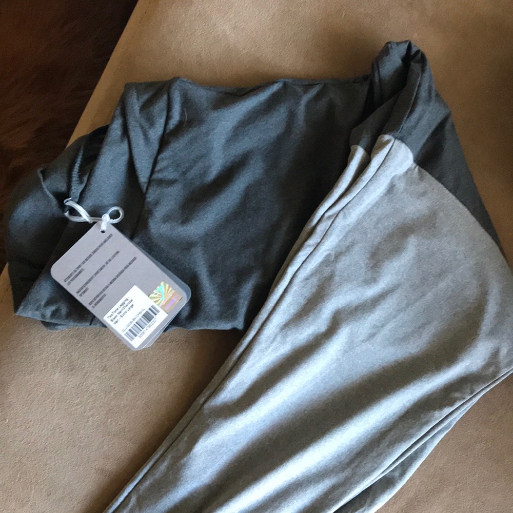 Gymshark two tone leggings black charcoal